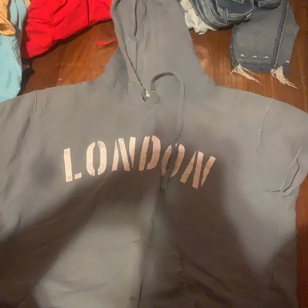 Cropped short sleeve hoodie